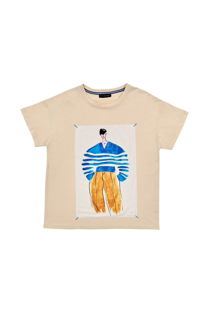 Colorful Print Detailed T-Shirt