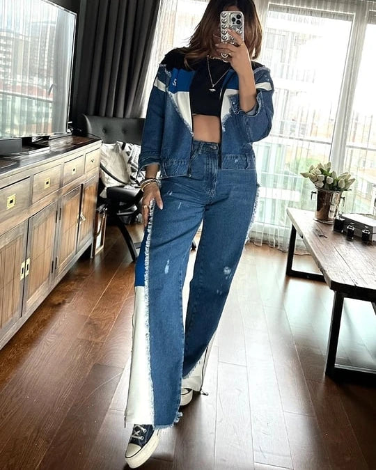 488 Over Size Blue Jacket