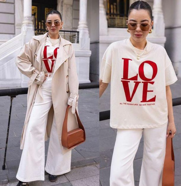 ÖT241035 White Love Shirt