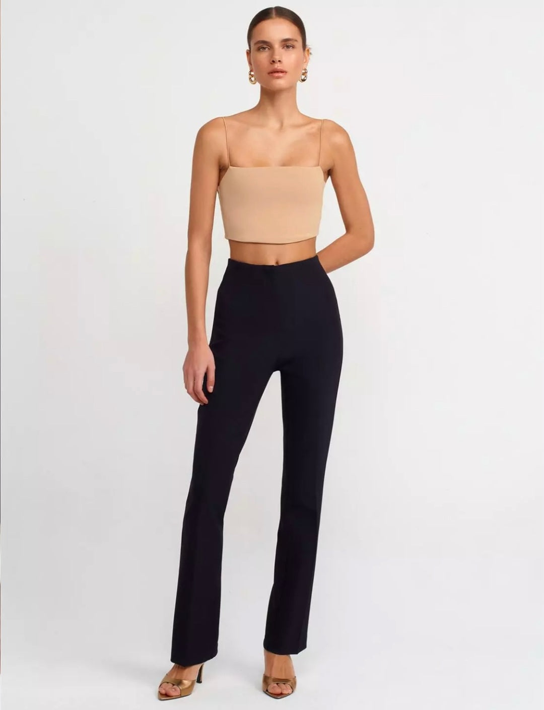 71241 Darted Flare Trousers
