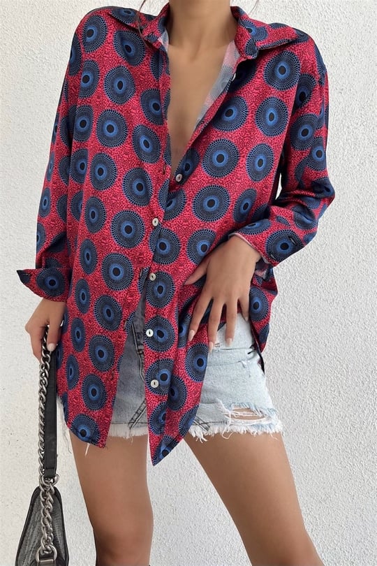 11540 Fushia shirt with blue eyes