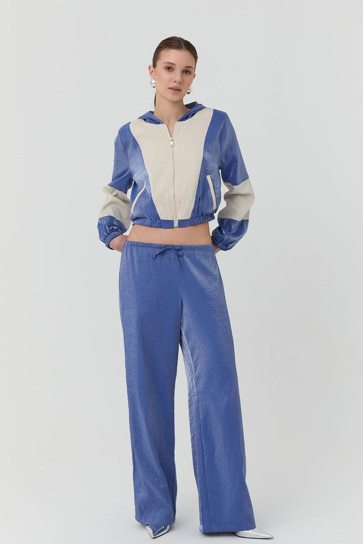 71247 Shiny Look High Waist Trousers
