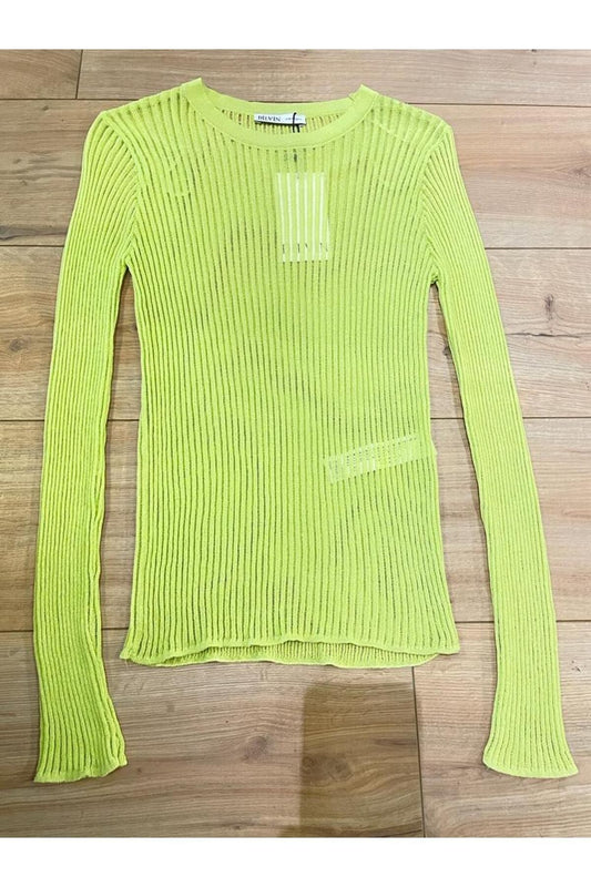 10355

Crew Neck Transparent Sweater
