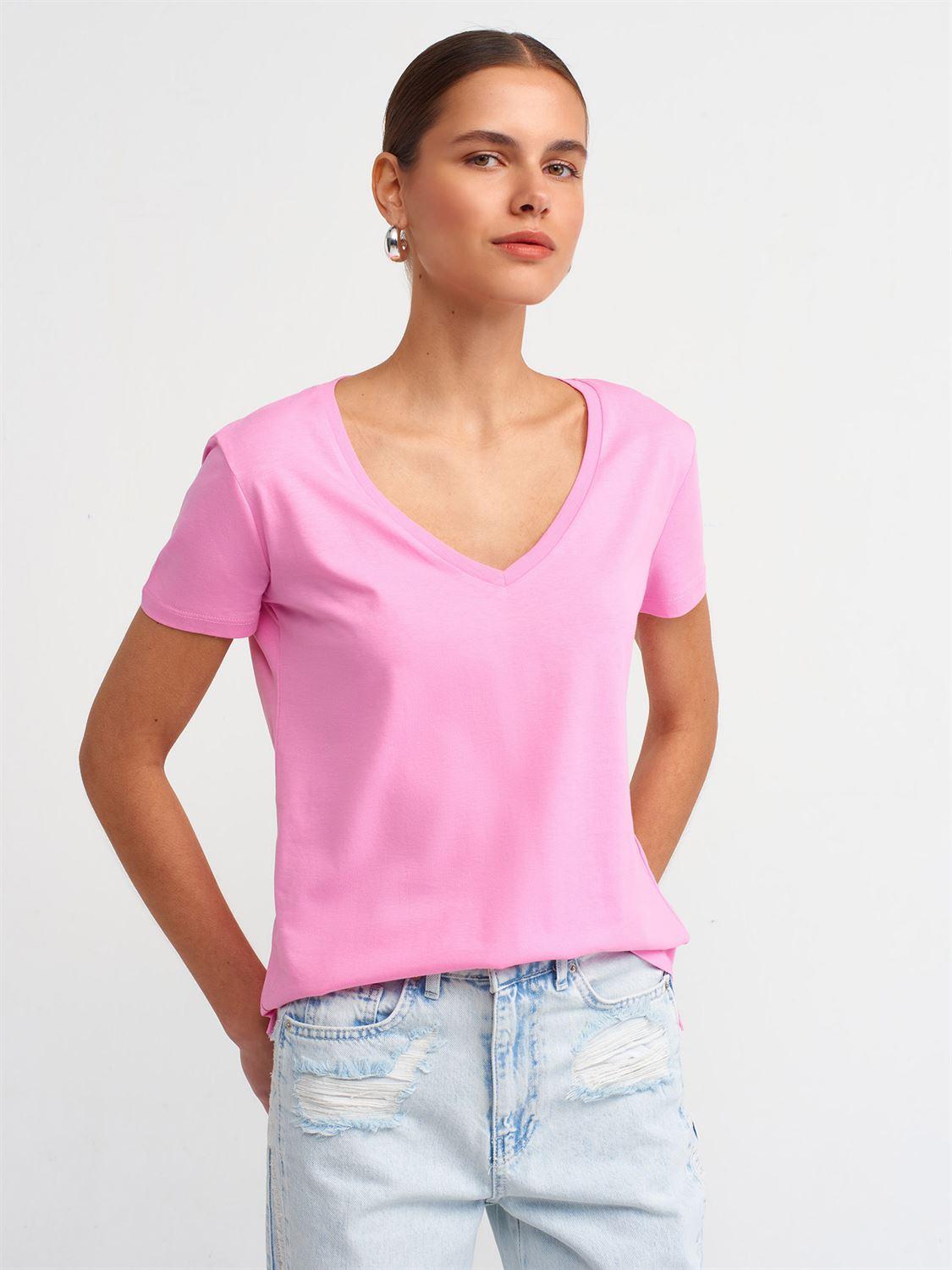 3470 V NeckBasic T_Shirt