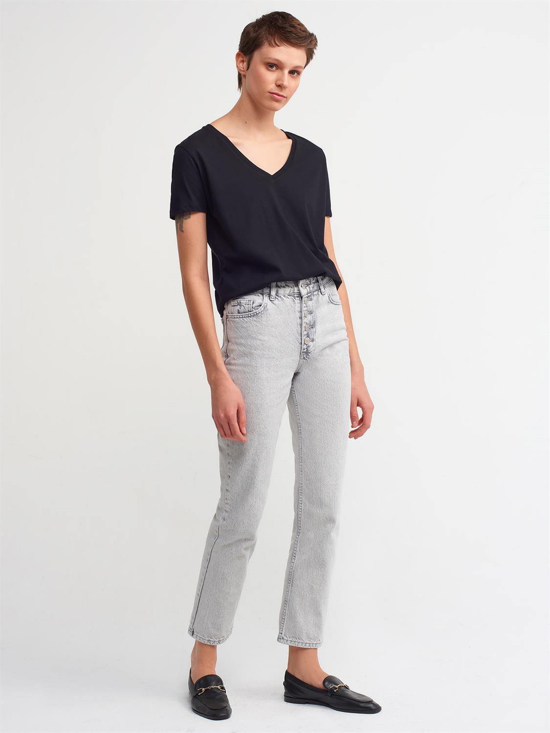 3470 V NeckBasic T_Shirt