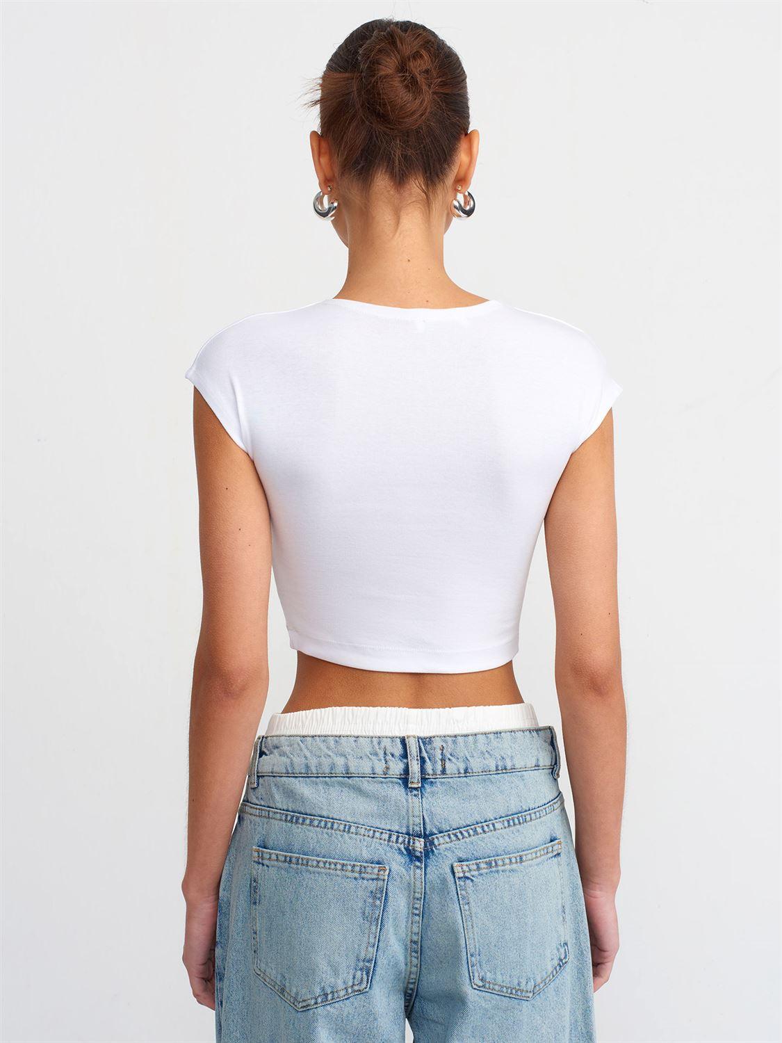 30528 Cotton and Modal Blend Crop Top