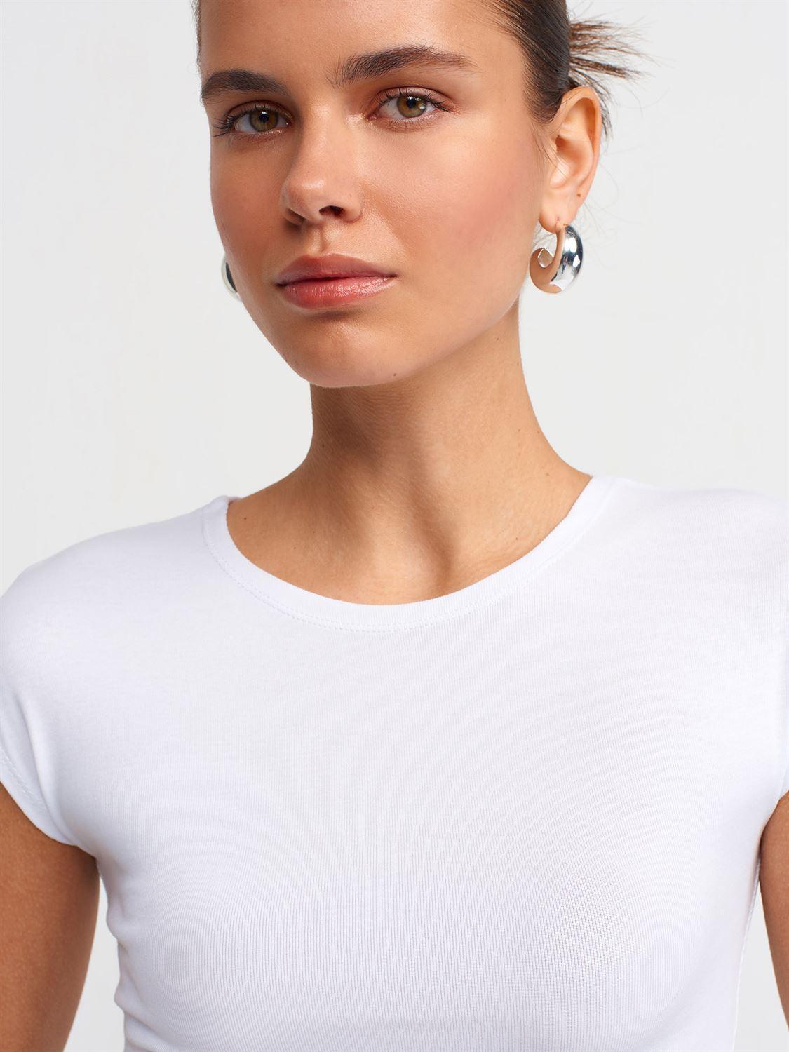 30528 Cotton and Modal Blend Crop Top