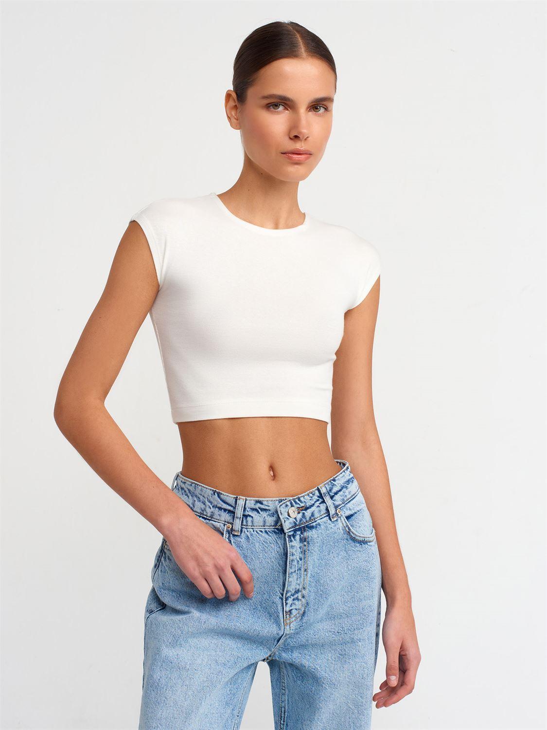 30528 Cotton and Modal Blend Crop Top