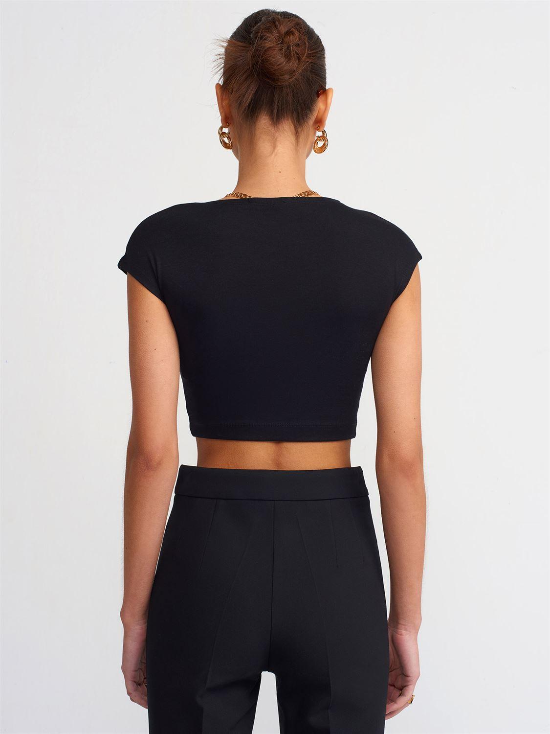 30528 Cotton and Modal Blend Crop Top