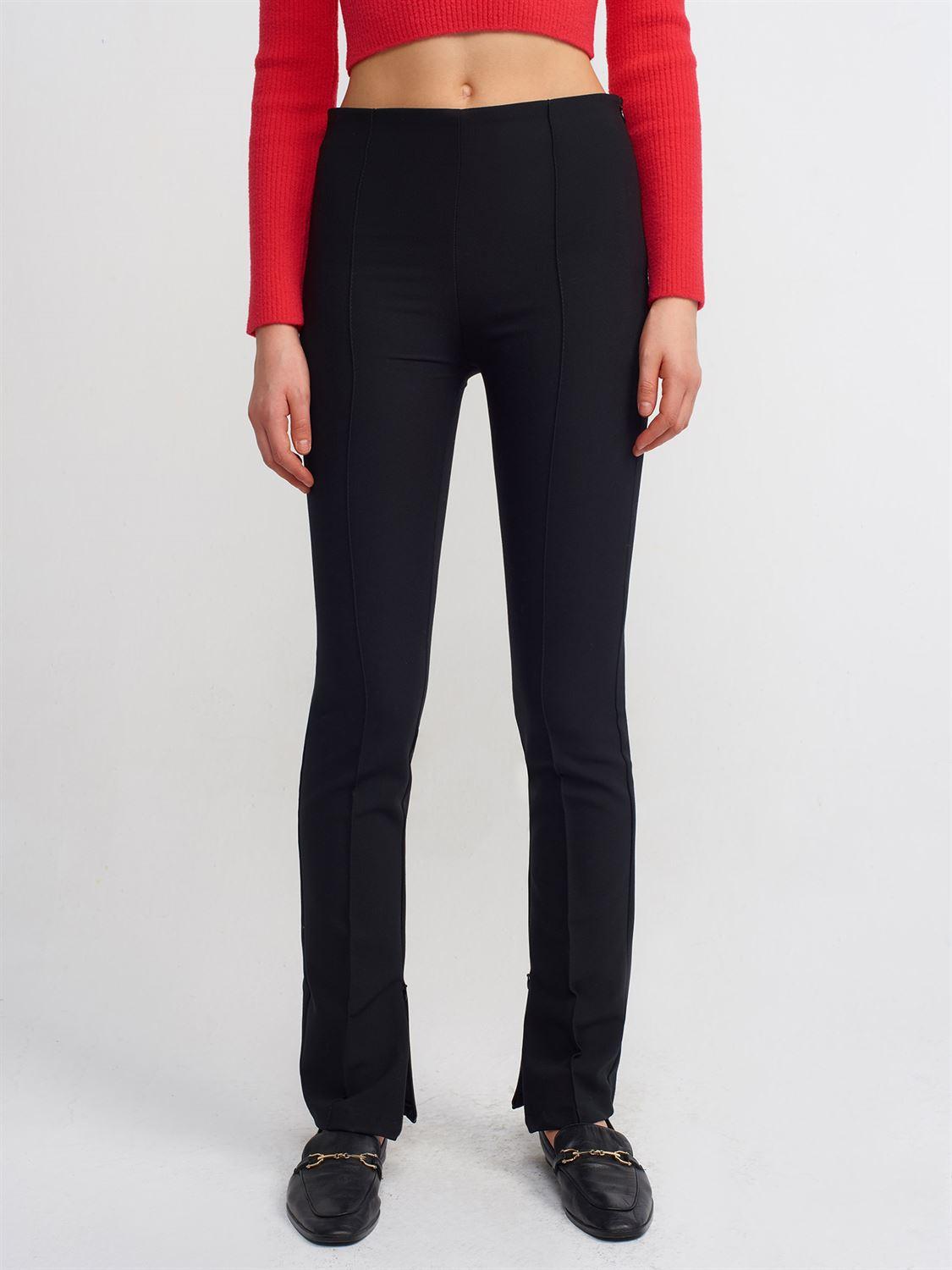 71244 Ornamental Stitched High Waist Trousers