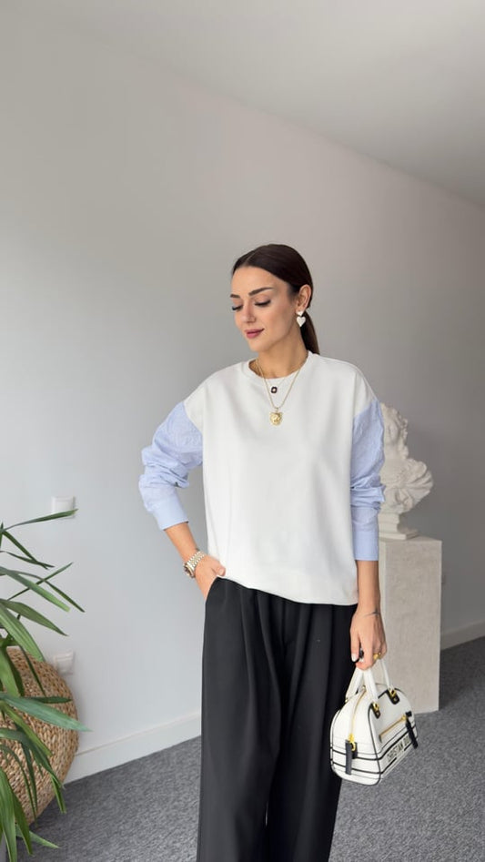 23744 sweatshirt with shirt details