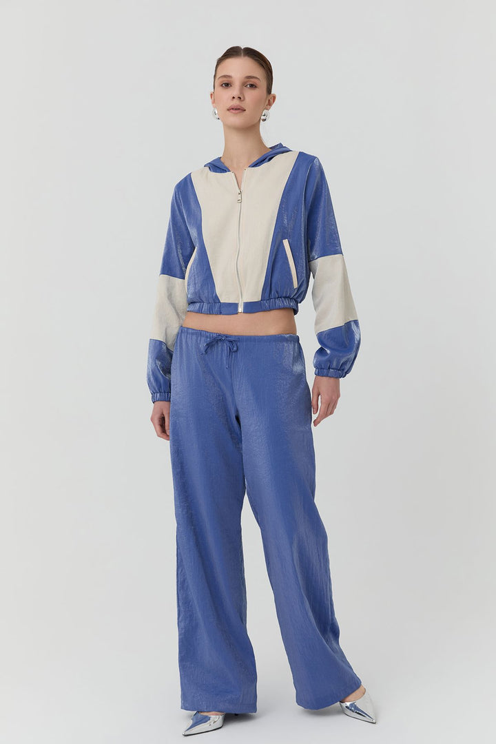 71247 Shiny Look High Waist Trousers