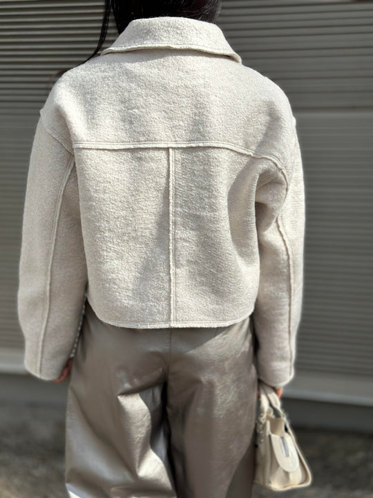 2822 Boucle short jacket with zipper
