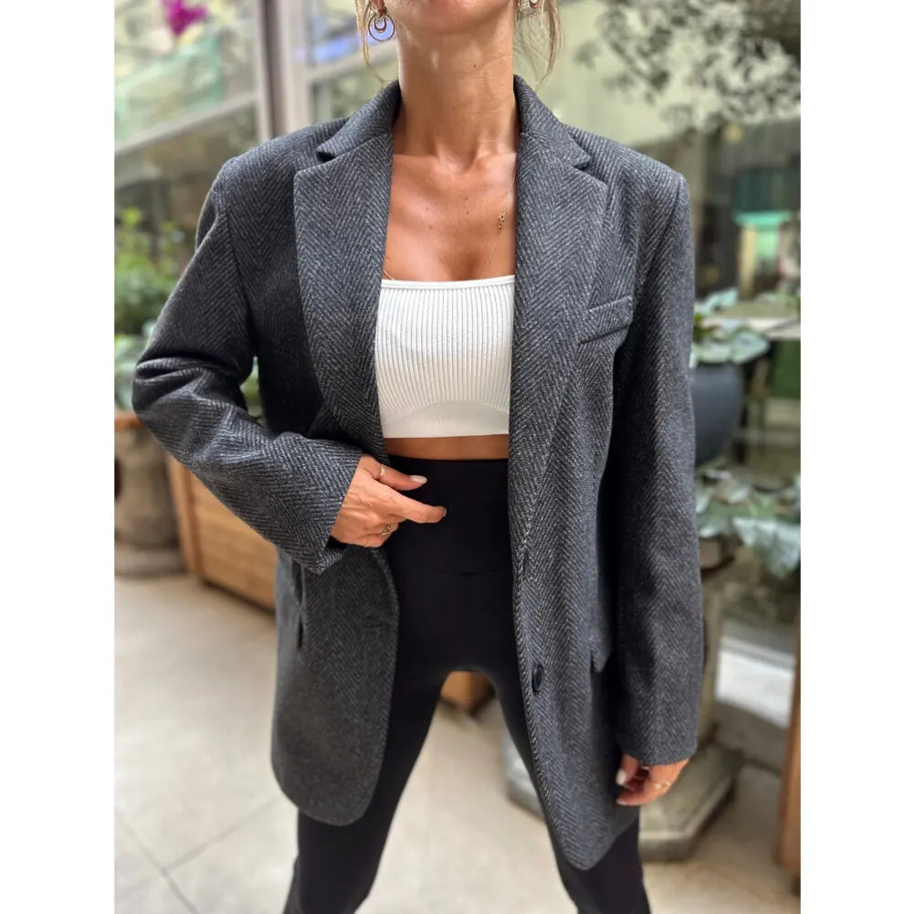 54415Cashmere blazer Fume