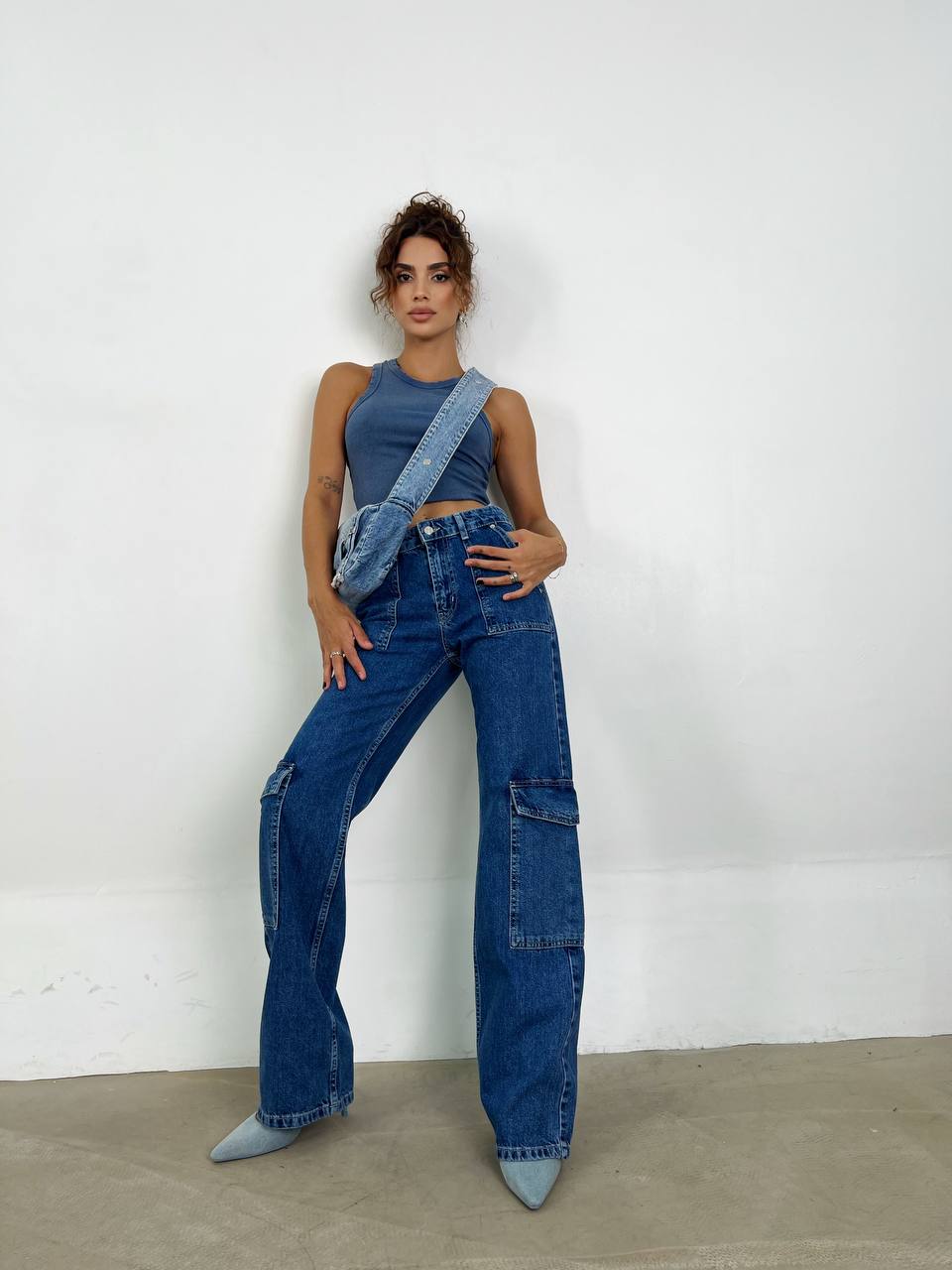 3169 Cargo wide leg jeans