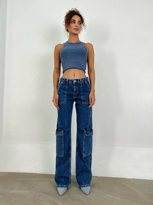 3169 Cargo wide leg jeans