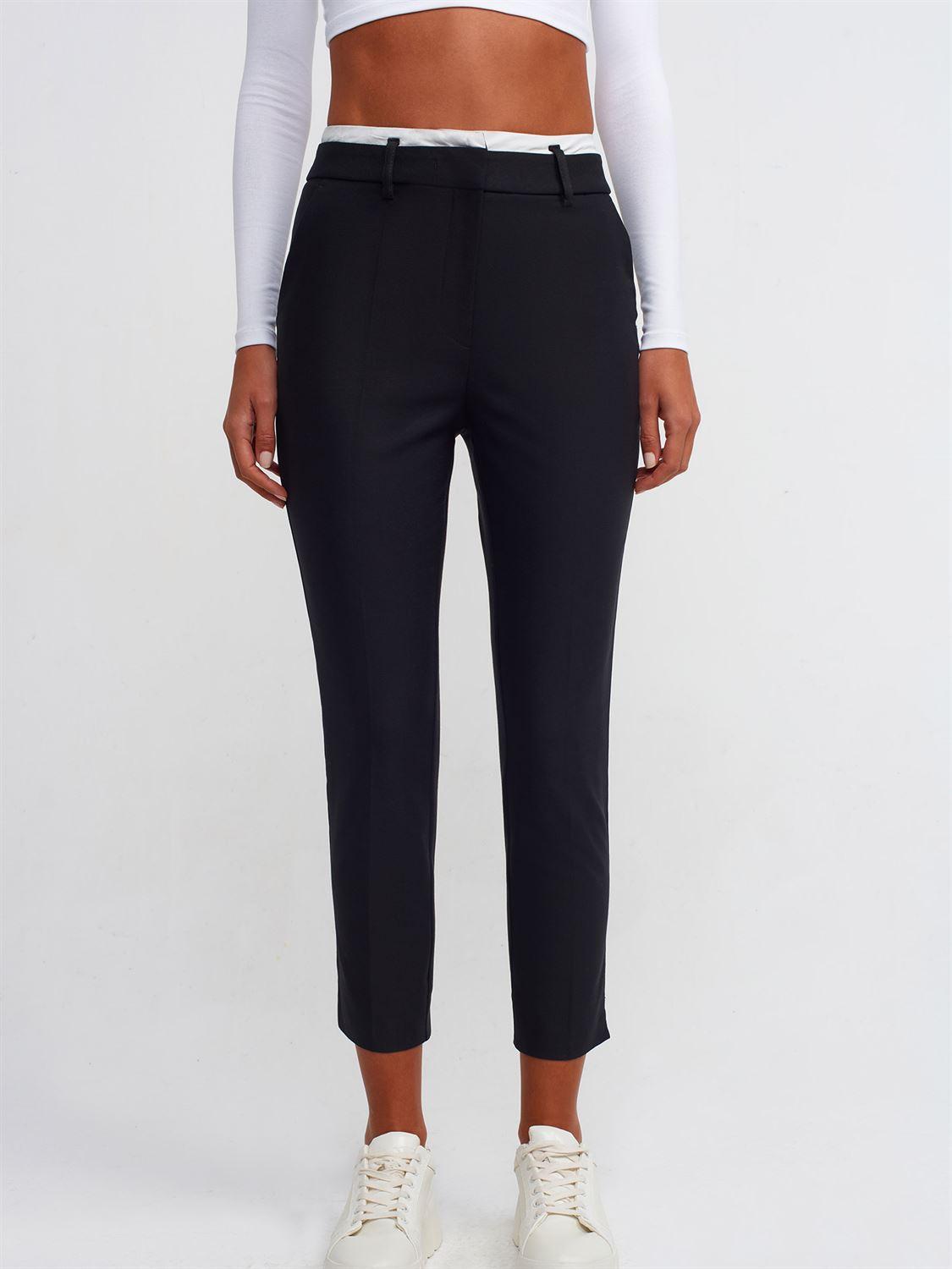 71189 Slim Fit Trousers with Contrast Belt