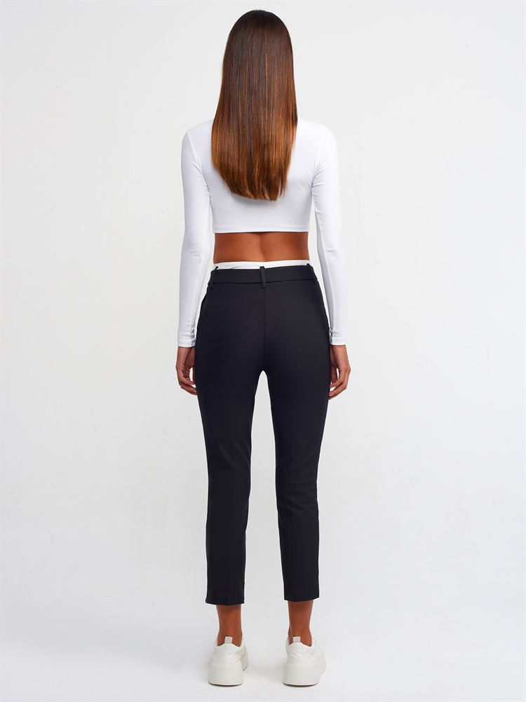 71189 Slim Fit Trousers with Contrast Belt