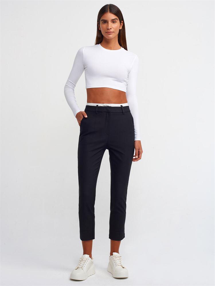 71189 Slim Fit Trousers with Contrast Belt