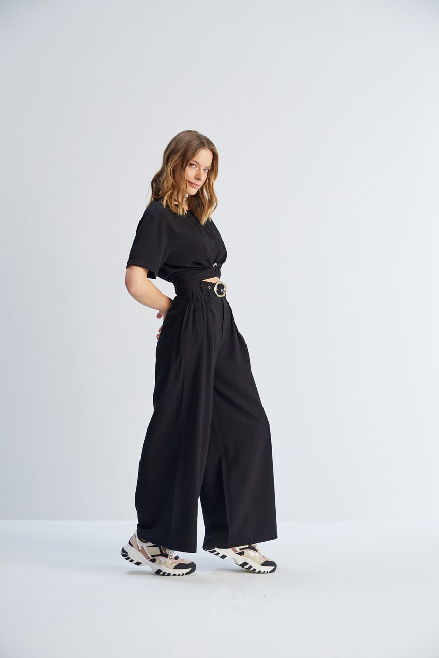 16058 Front Buckle Blouse