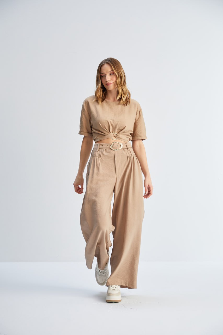 16058 Front Buckle Blouse