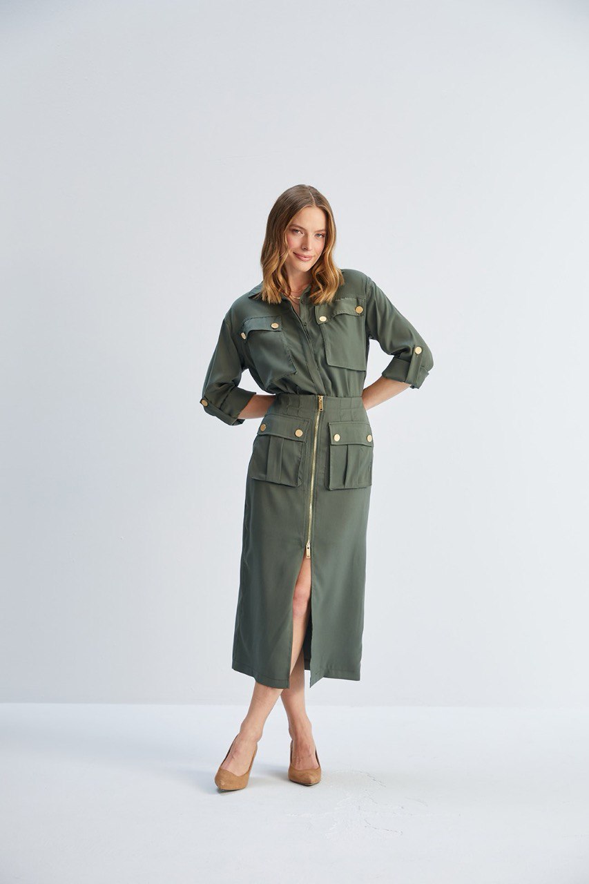 16005 Midi Skirt with pocket