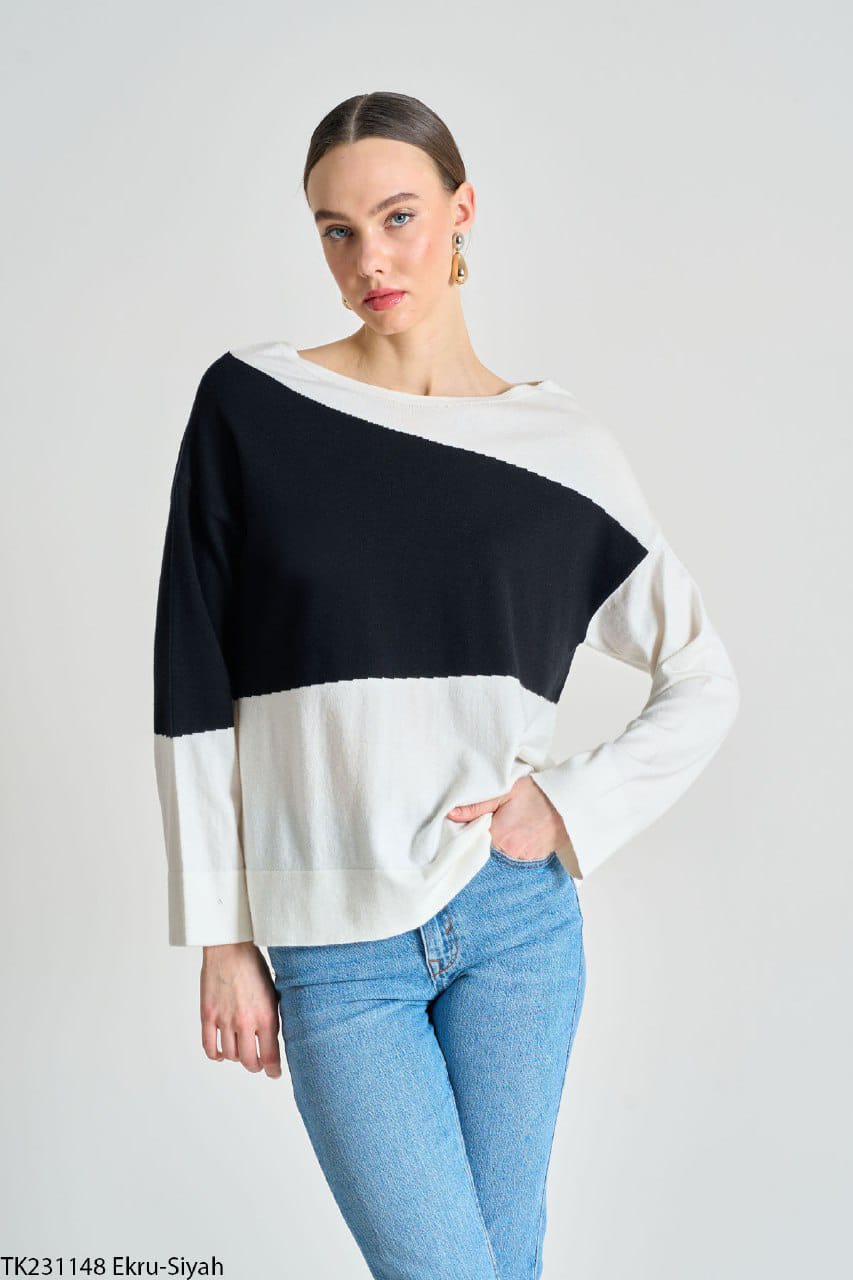 231148 Interverse Boat Neck Sweater