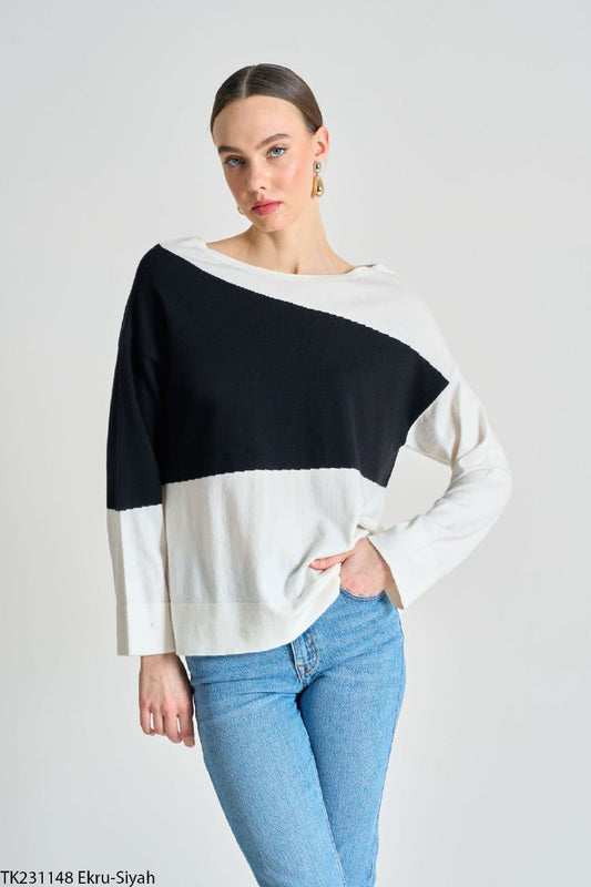 231148 Interverse Boat Neck Sweater