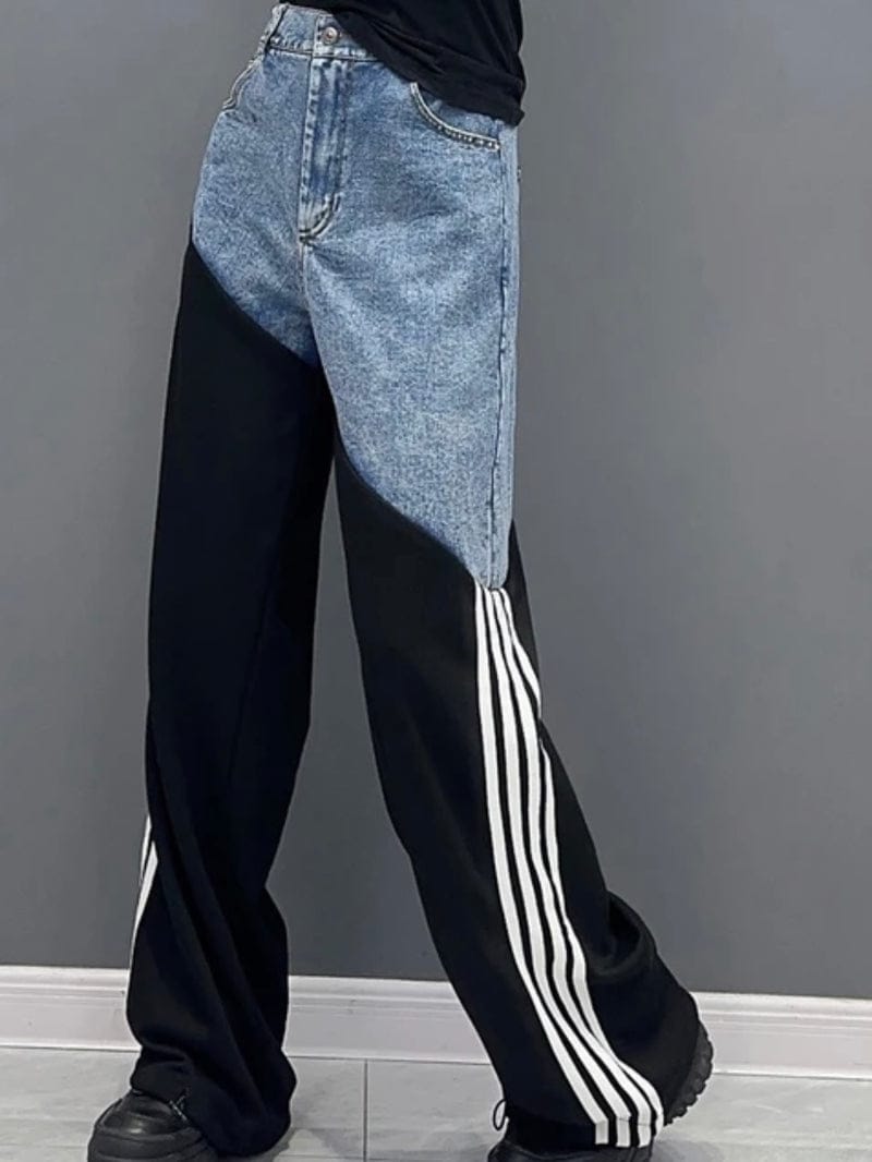 71249 denim detailed trousers