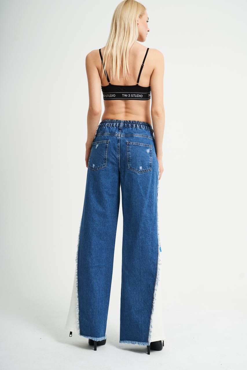 486 Wide Leg Blue Jeans