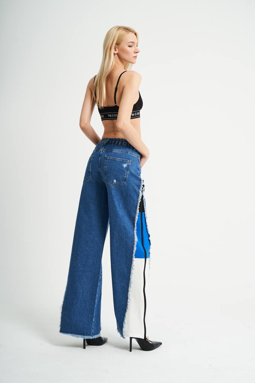 486 Wide Leg Blue Jeans