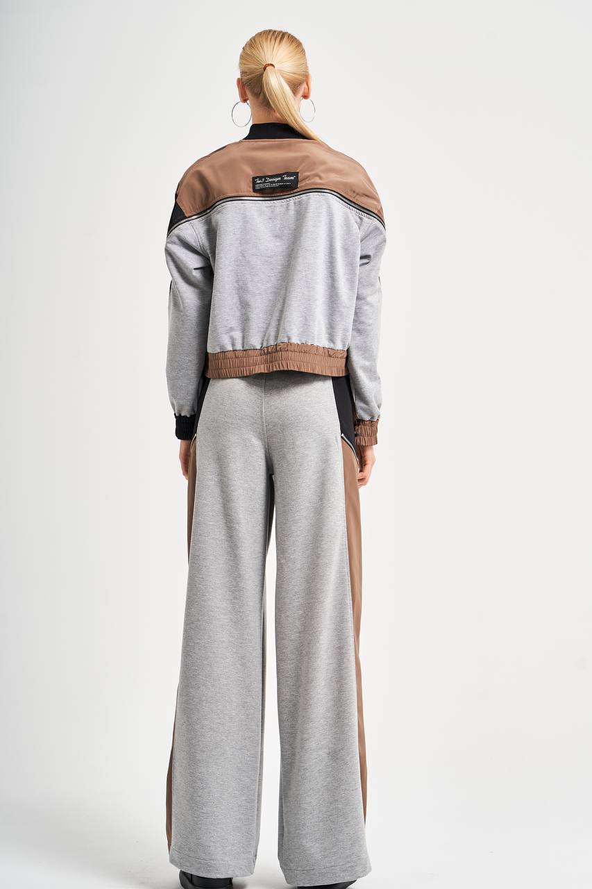 452 BEIGE/BLACK OVER SIZE JACKET