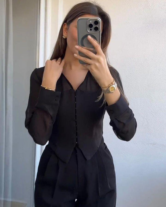 34002 Chiffon Shirt