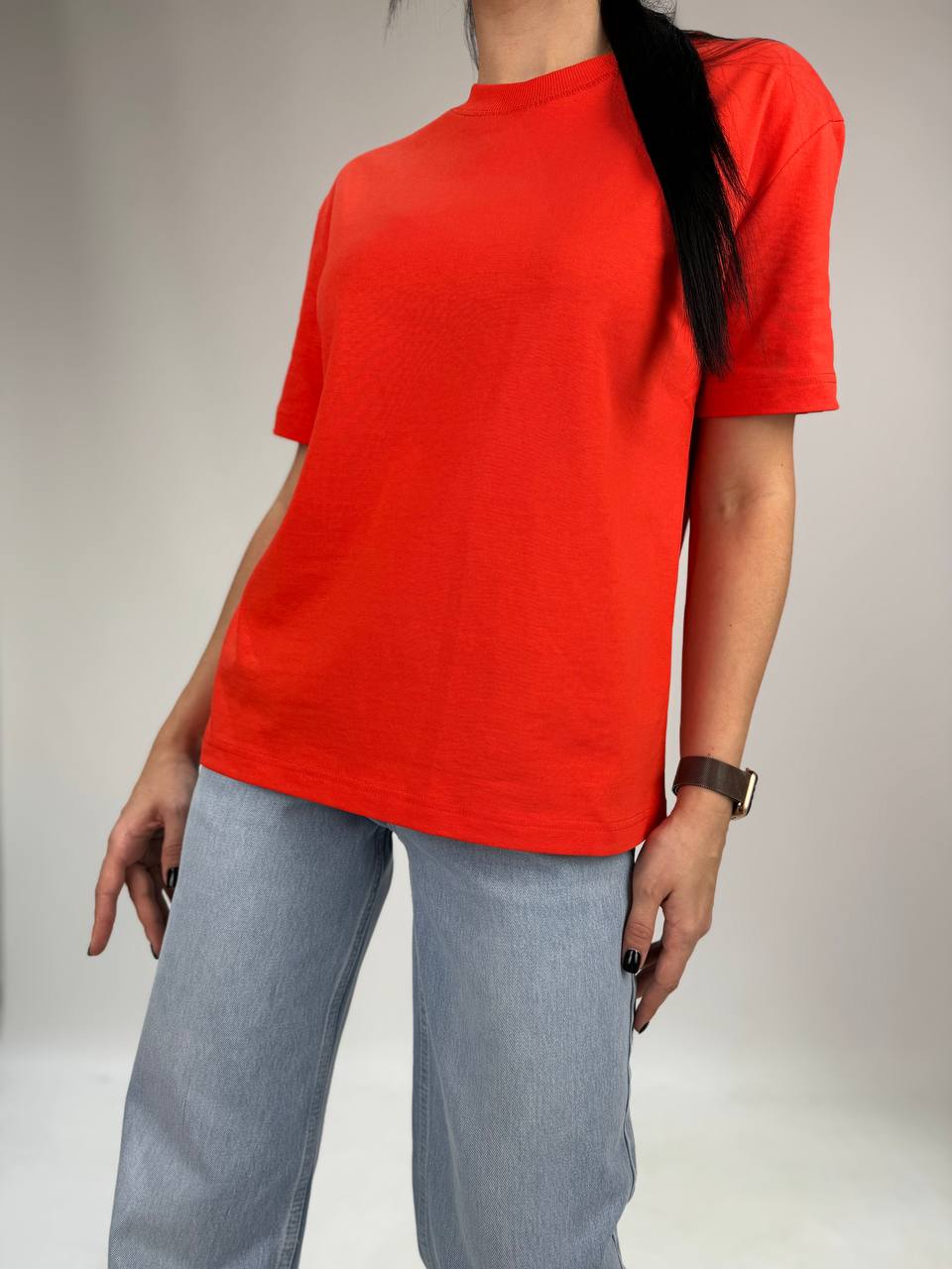 30312 Decorative Stitched Crew Neck Tshirt