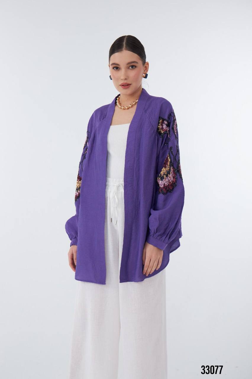 33078 Oversize Purple Shirt