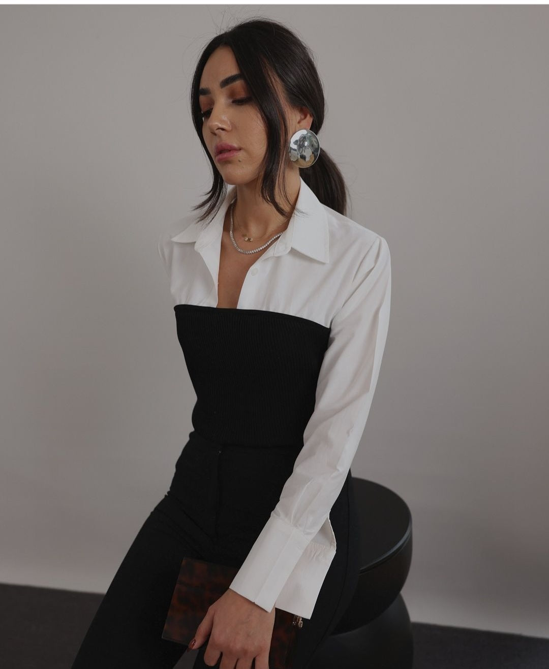 2847 Designer Blouse with shirt details