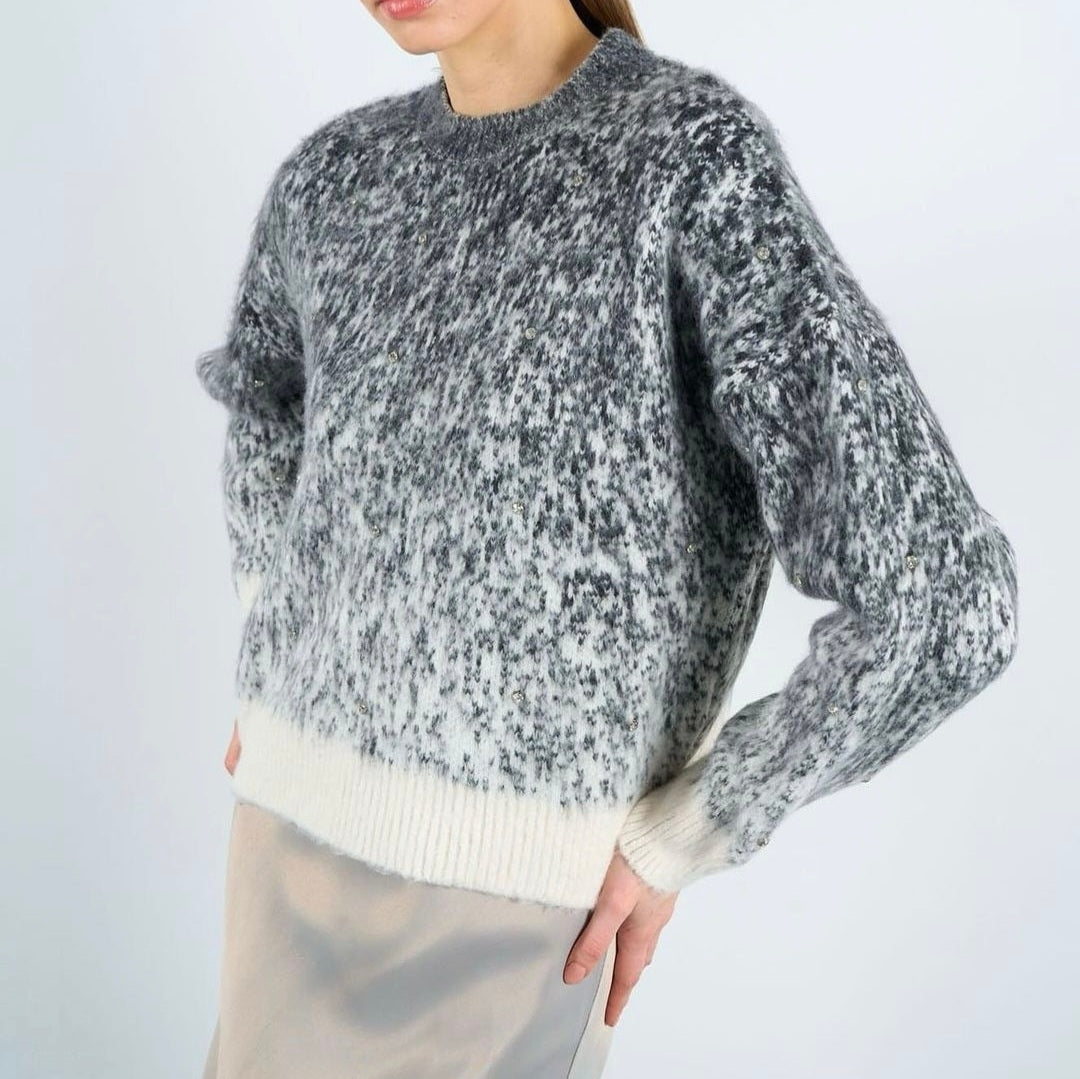 TK231206 Two_tone rose gold sweater