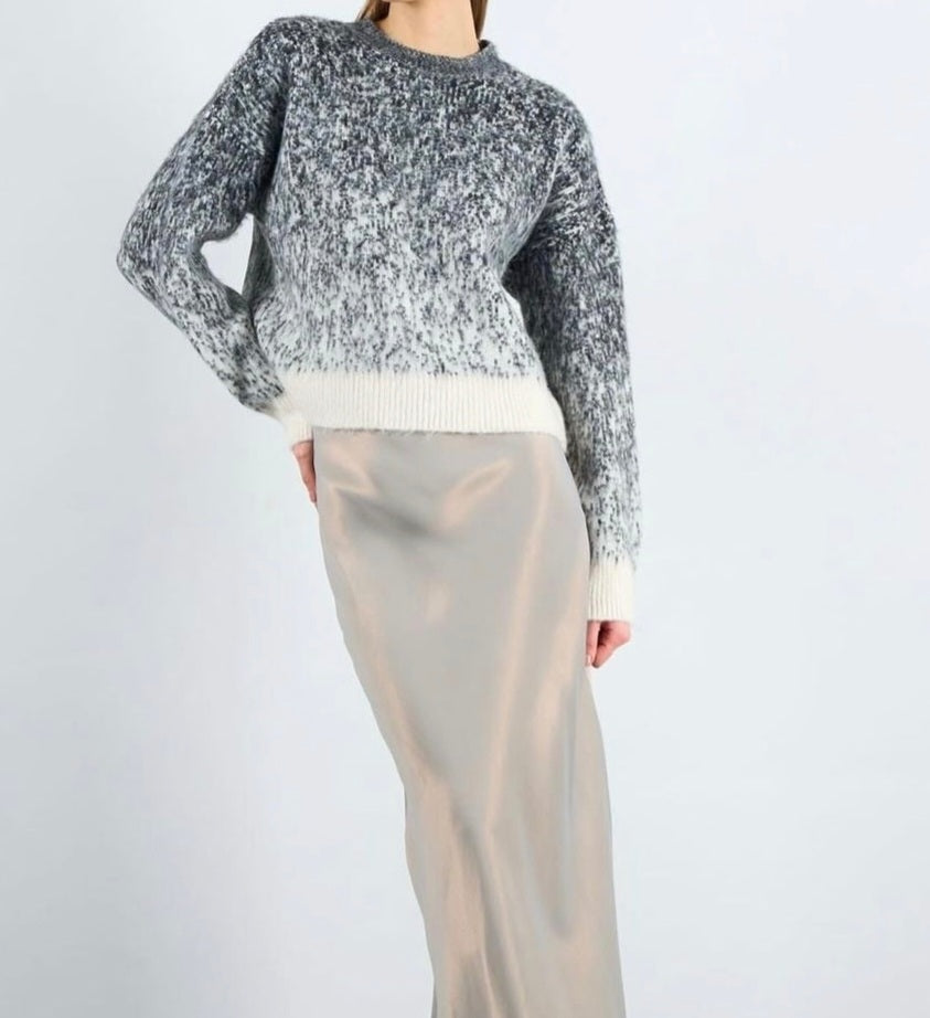 TK231206 Two_tone rose gold sweater