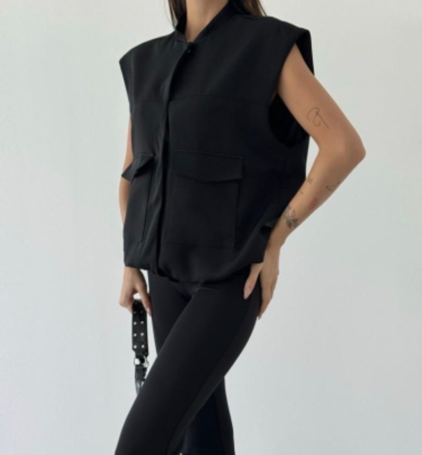 14165 Flat Pocket Vest Jacket