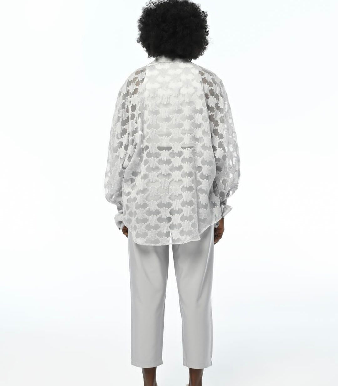 33648 Over Size Silver Shirt