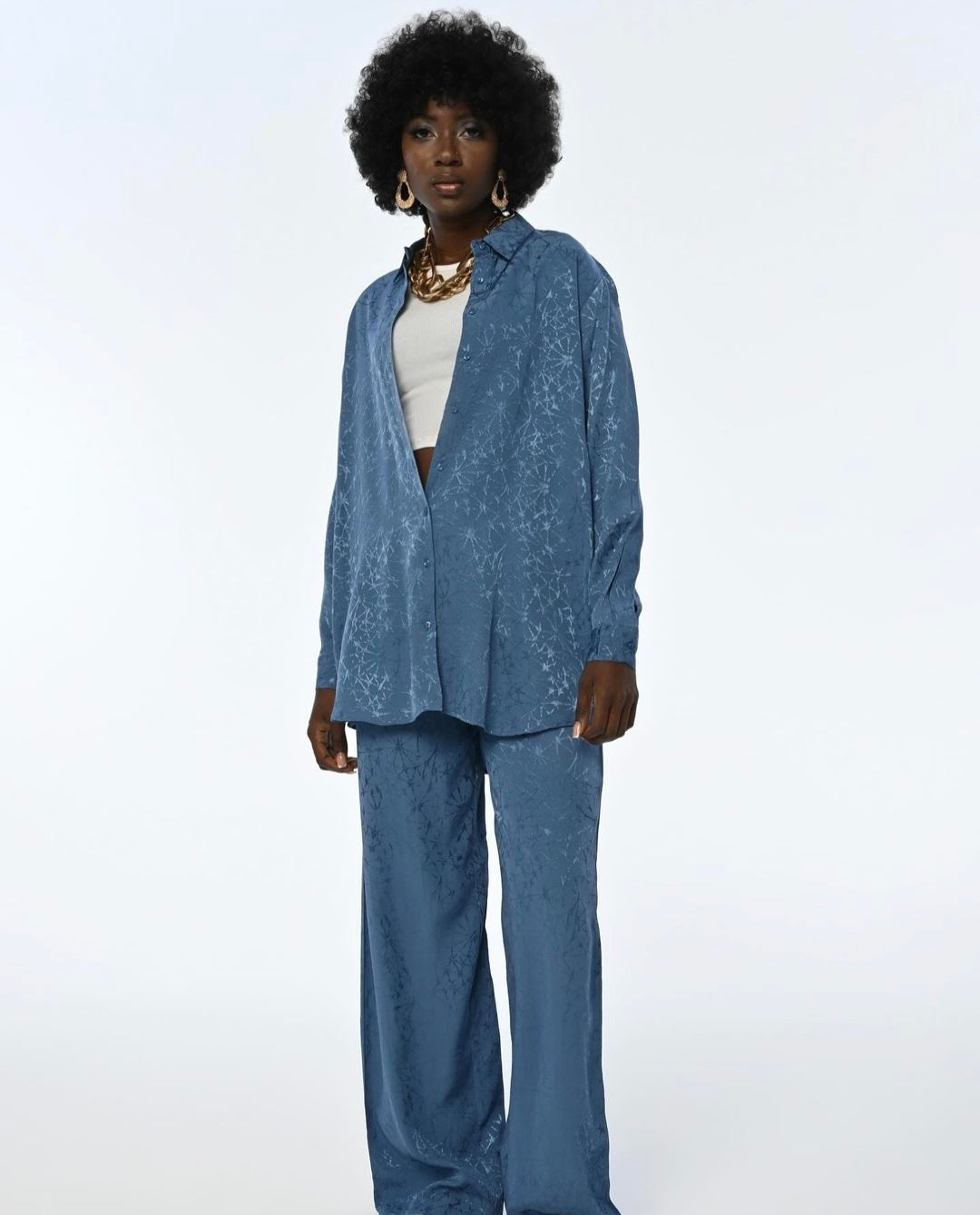 33604 OverSize Blue Shirt