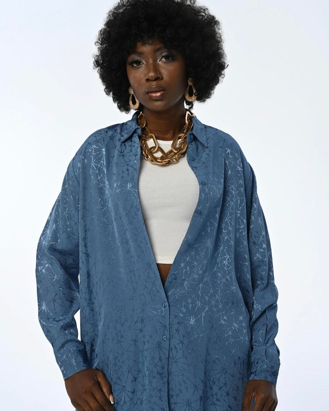 33604 OverSize Blue Shirt