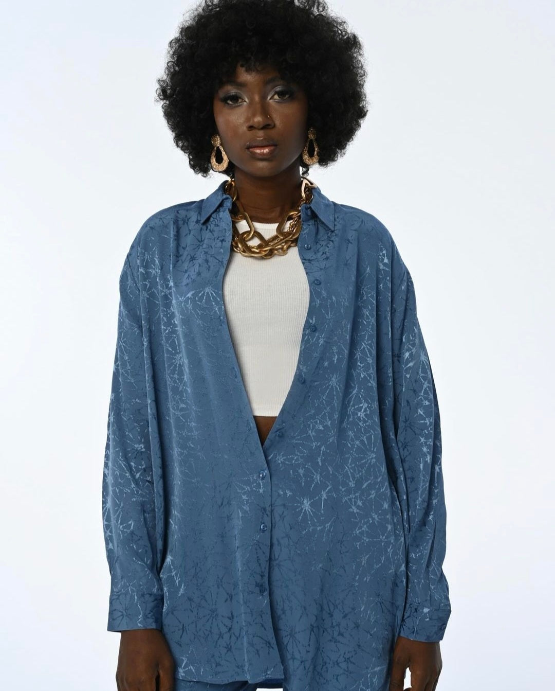 33604 OverSize Blue Shirt