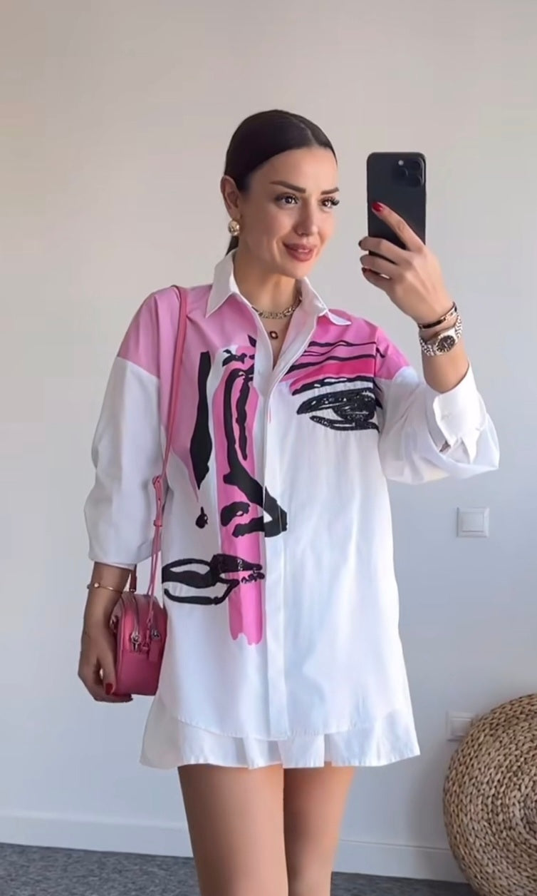 11708 Shirt with pink details