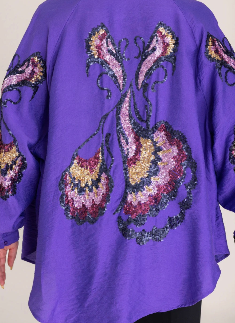 33078 Oversize Purple Shirt