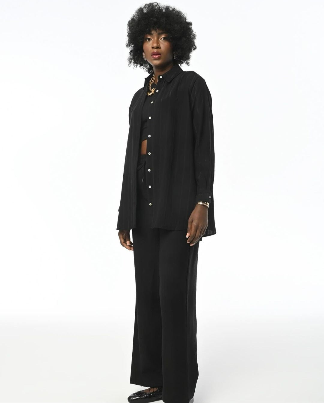 39357 Linen Black Pants