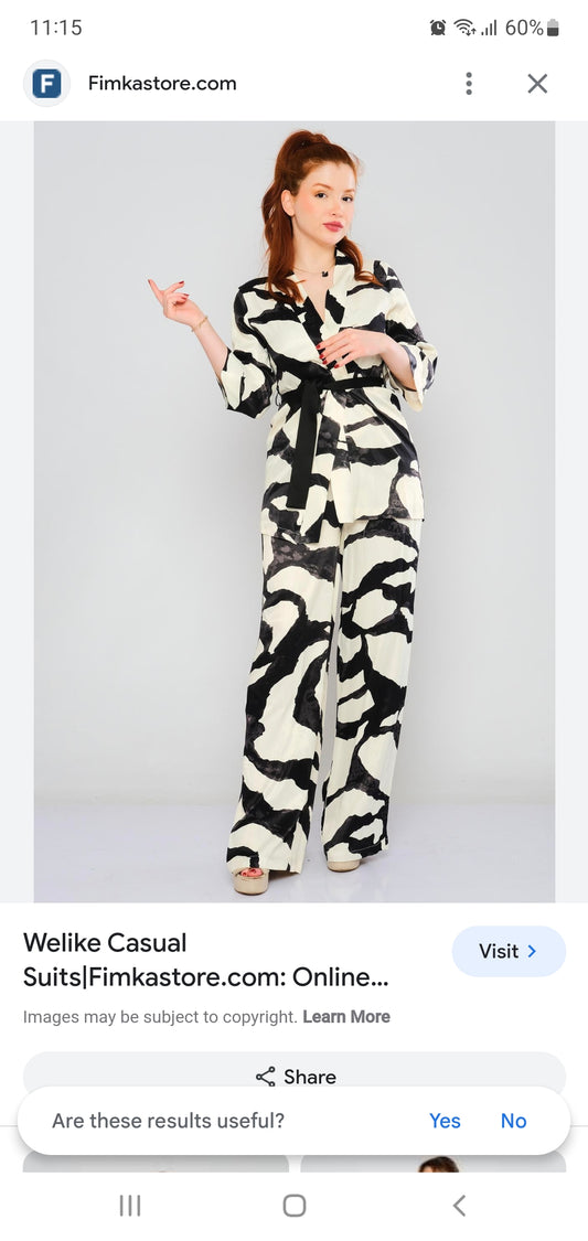 2788 Satin Suit Without Belt