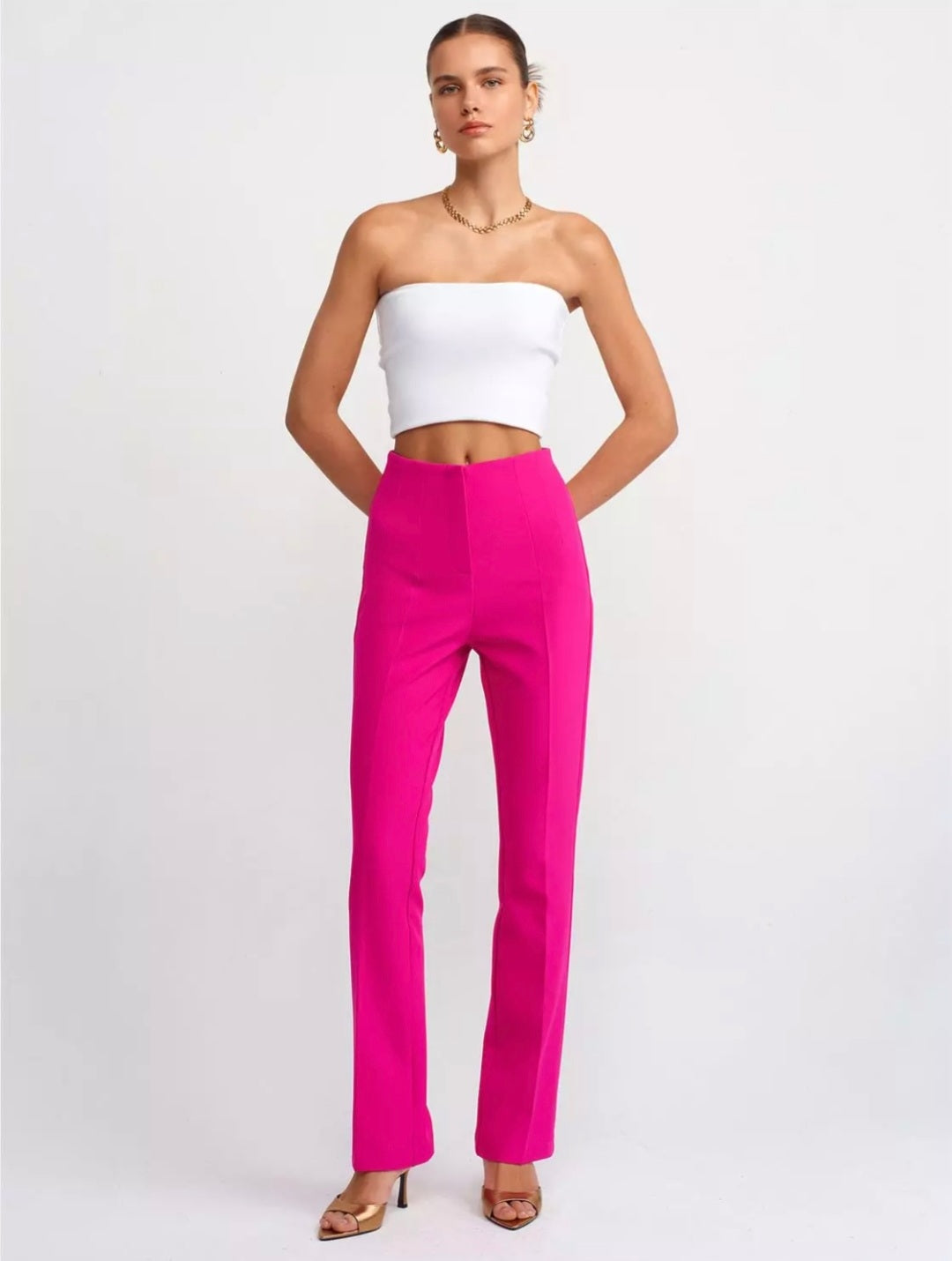 71241 Darted Flare Trousers
