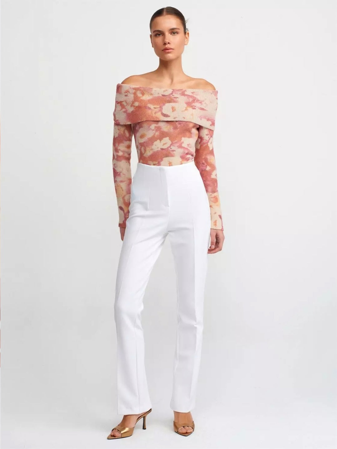 71241 Darted Flare Trousers