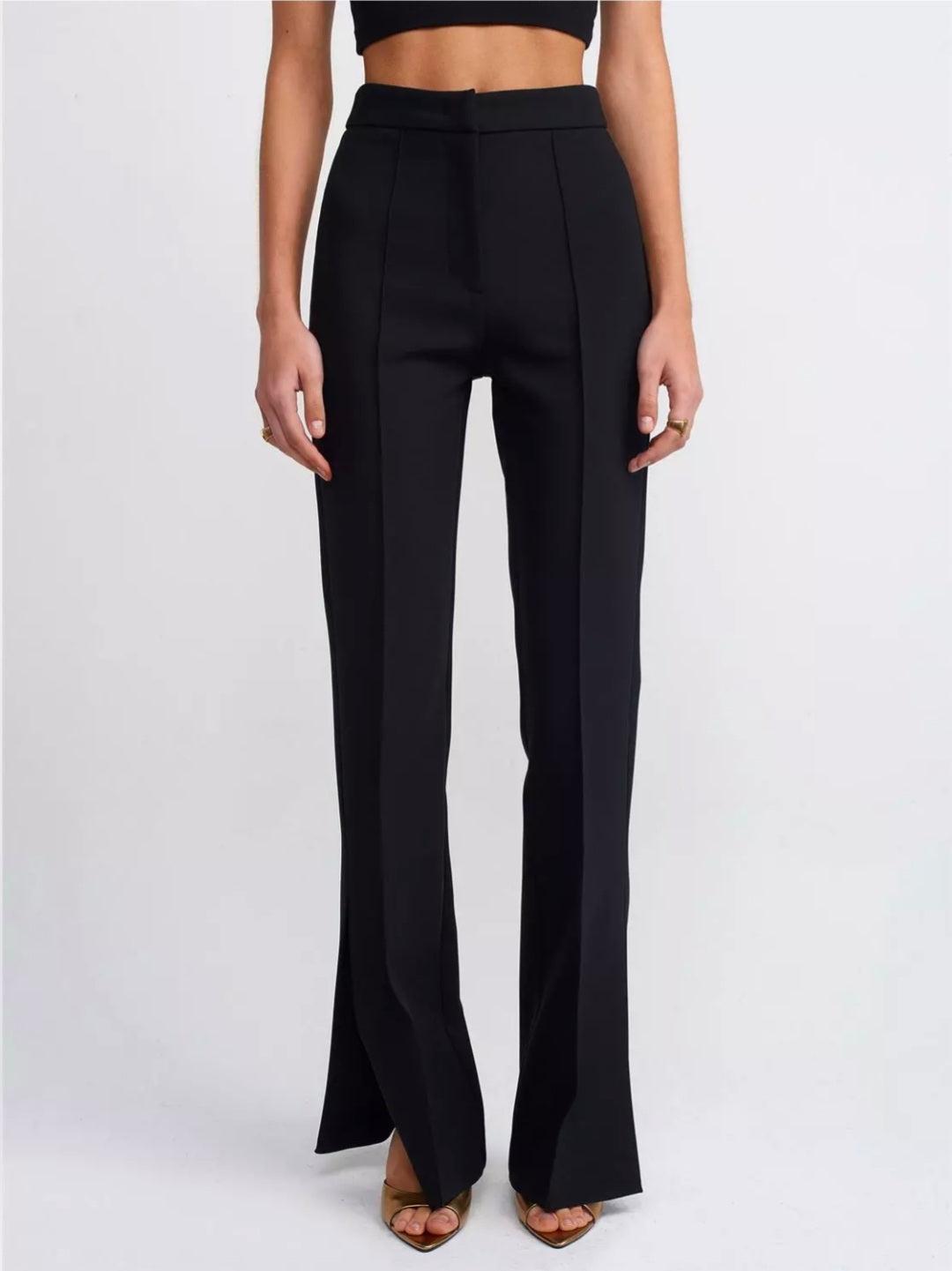 71248 Slit Flare Leg Trousers